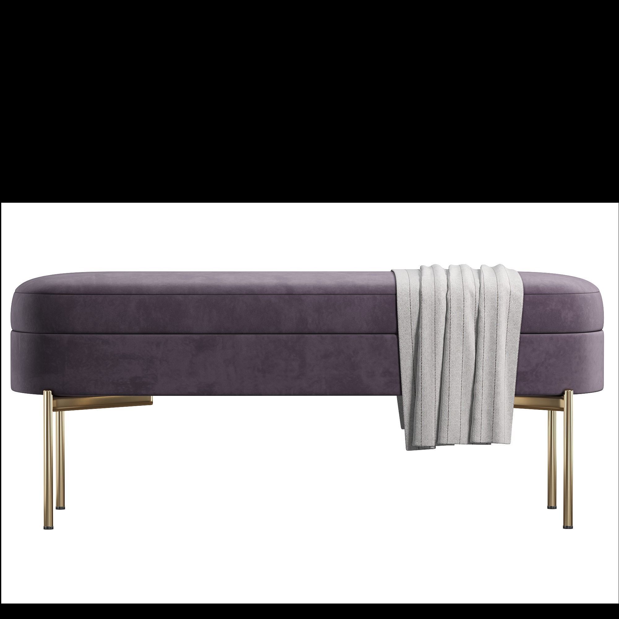 Chloe Storage Bench By Englishelm 3D model_6