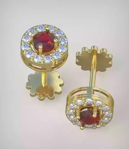 Earring model 0292 3D printable model6