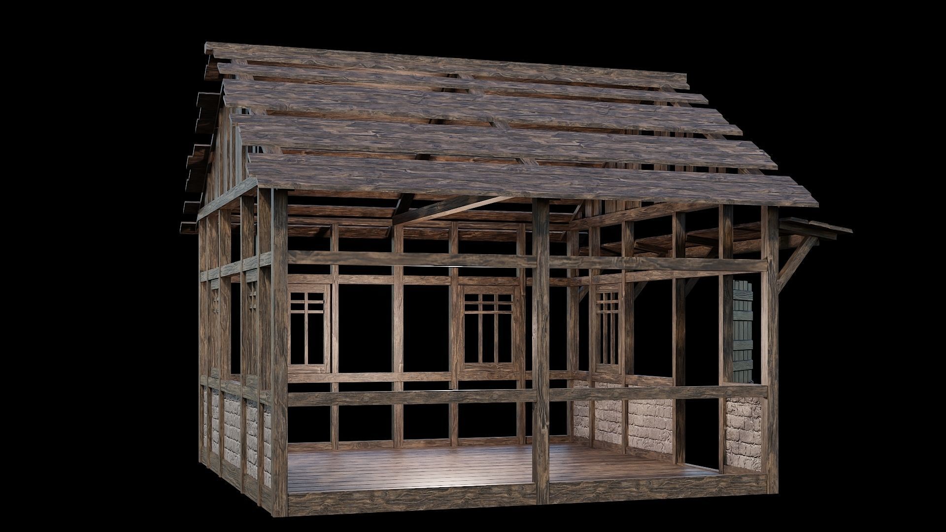 Medieval Village Asset 23- 4K Textures Game Ready Low-poly 3D model_15