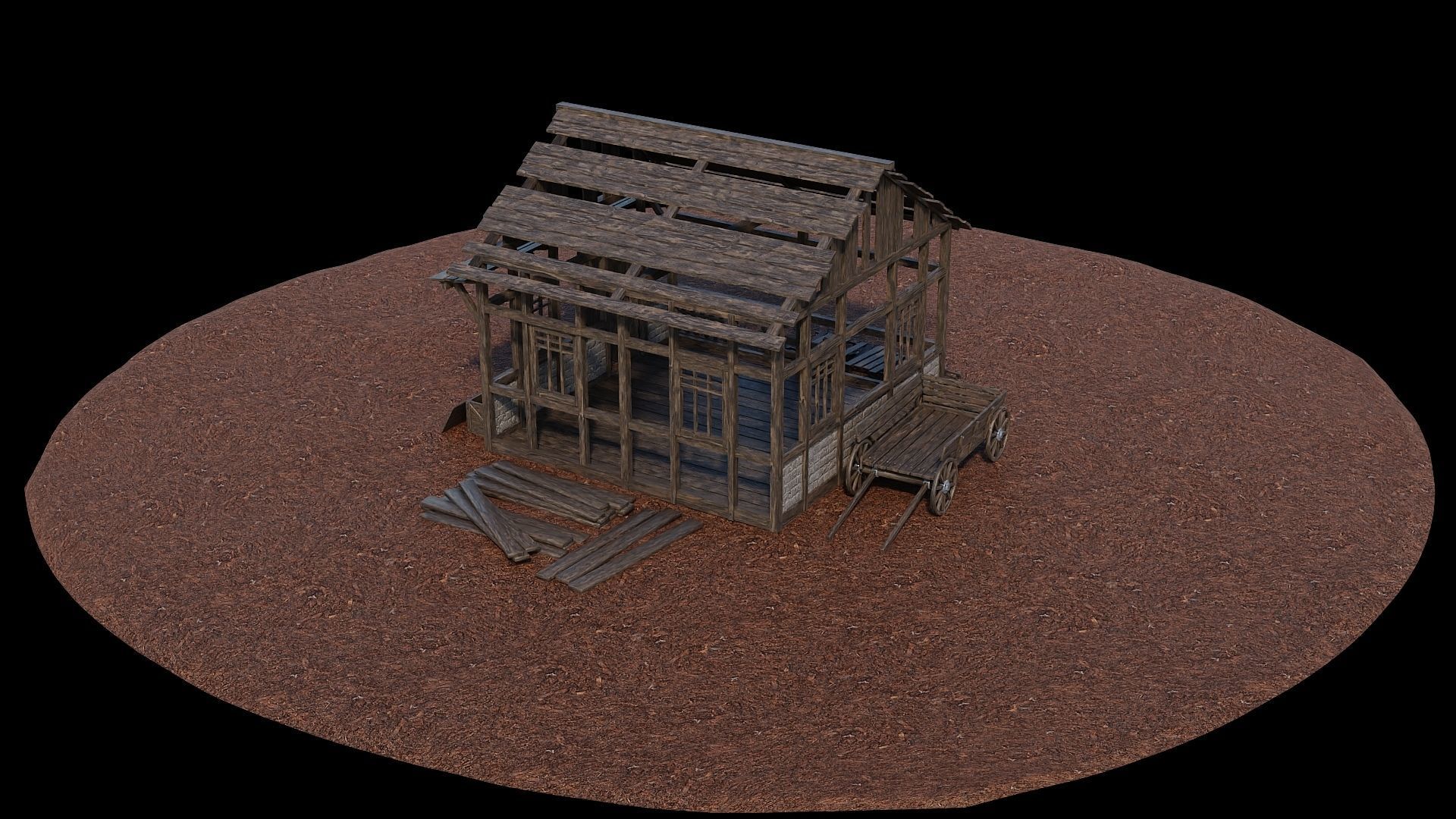 Medieval Village Asset 23- 4K Textures Game Ready Low-poly 3D model_11