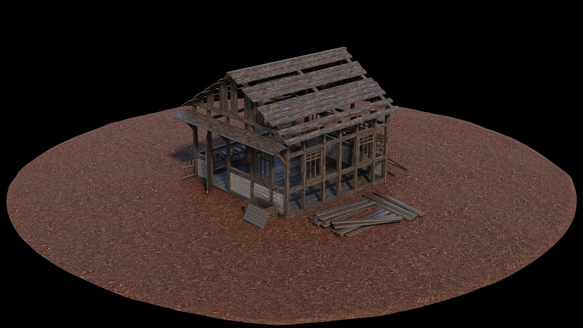Medieval Village Asset 23- 4K Textures Game Ready Low-poly 3D model_12