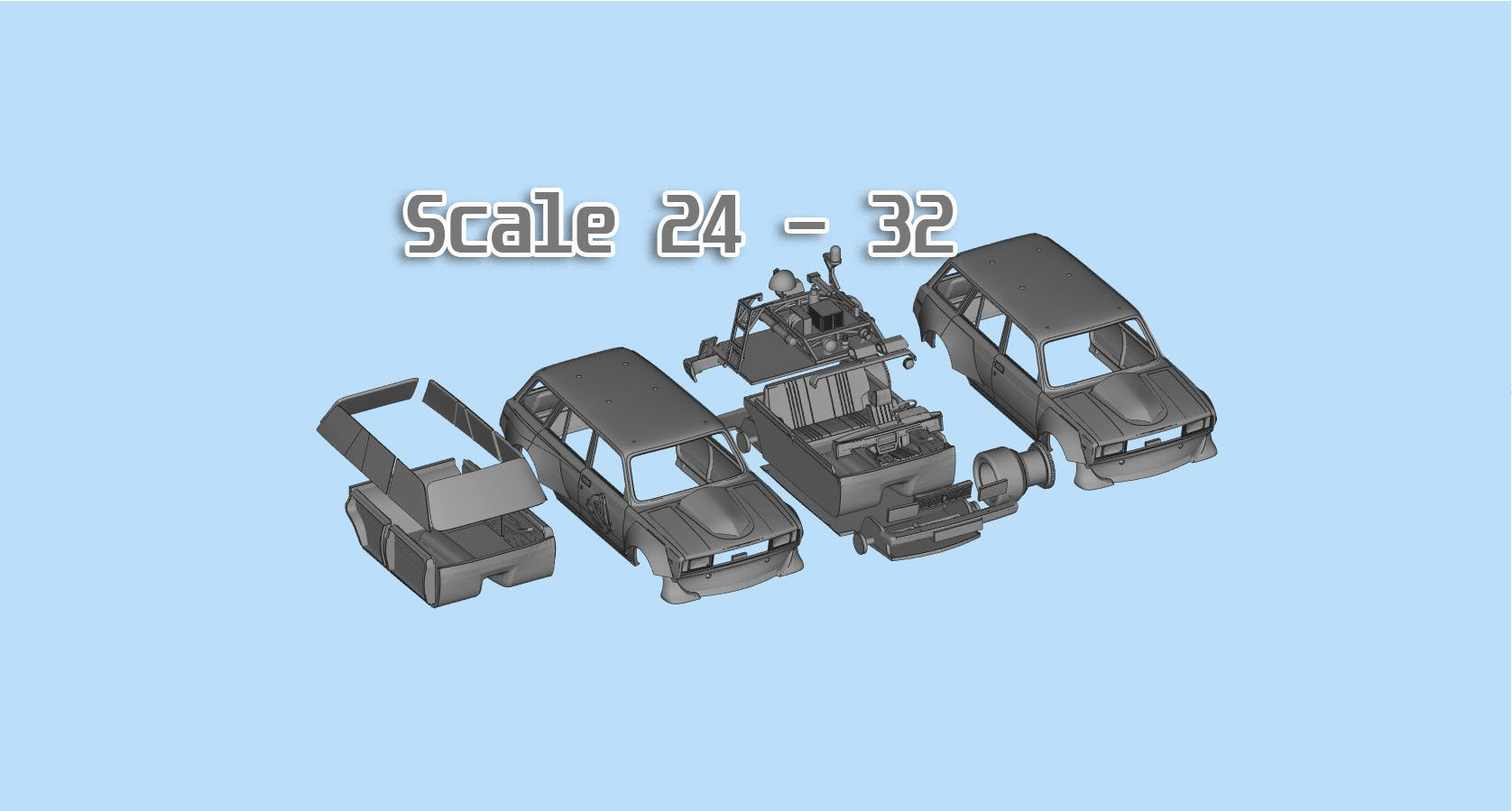 Ghostbusters Ecto Lada Riva Nova Scale Car Model Kit 3D print model_4