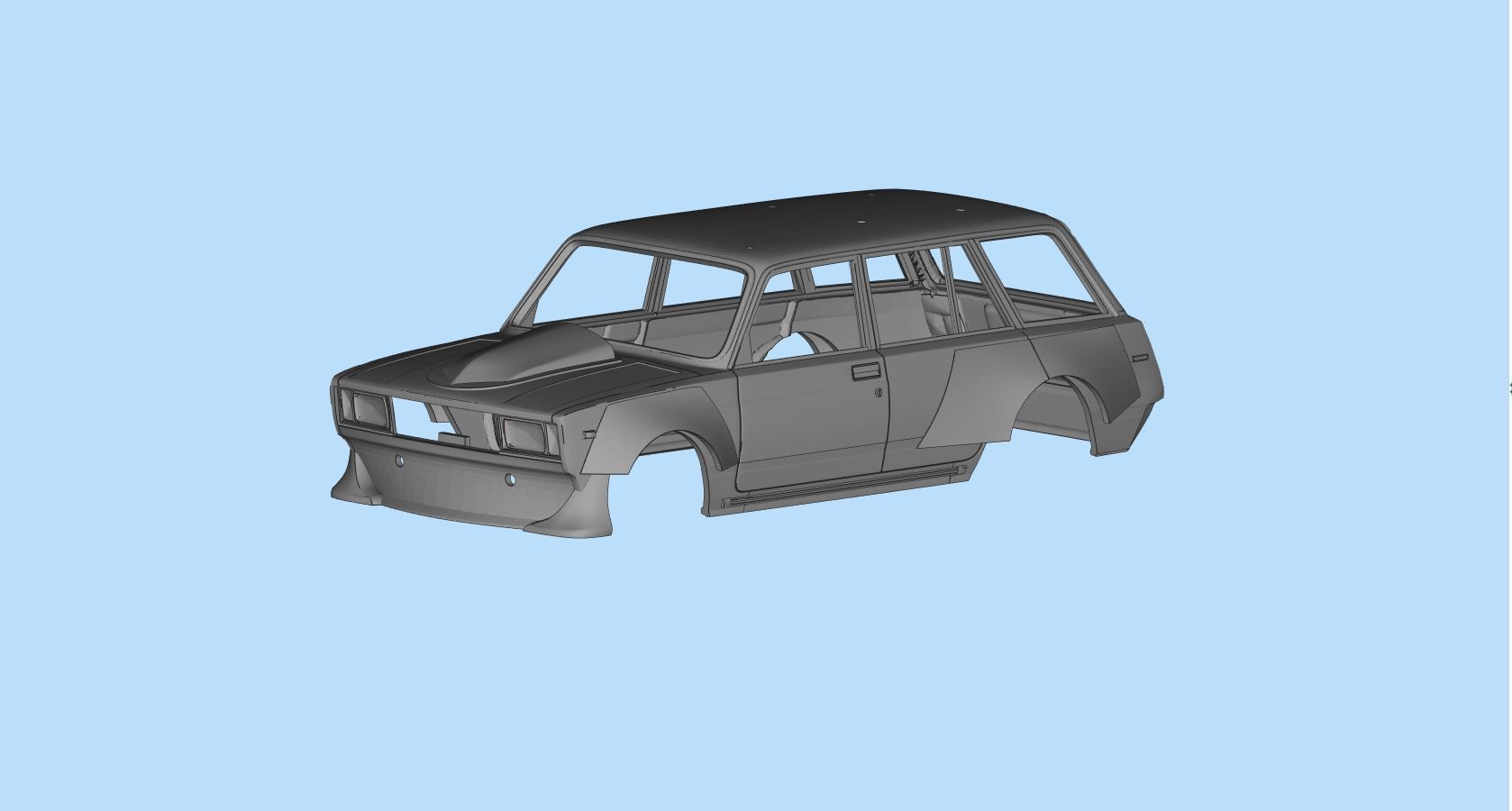 Ghostbusters Ecto Lada Riva Nova Scale Car Model Kit 3D print model_15