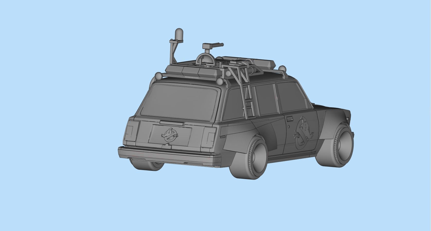 Ghostbusters Ecto Lada Riva Nova Scale Car Model Kit 3D print model_6