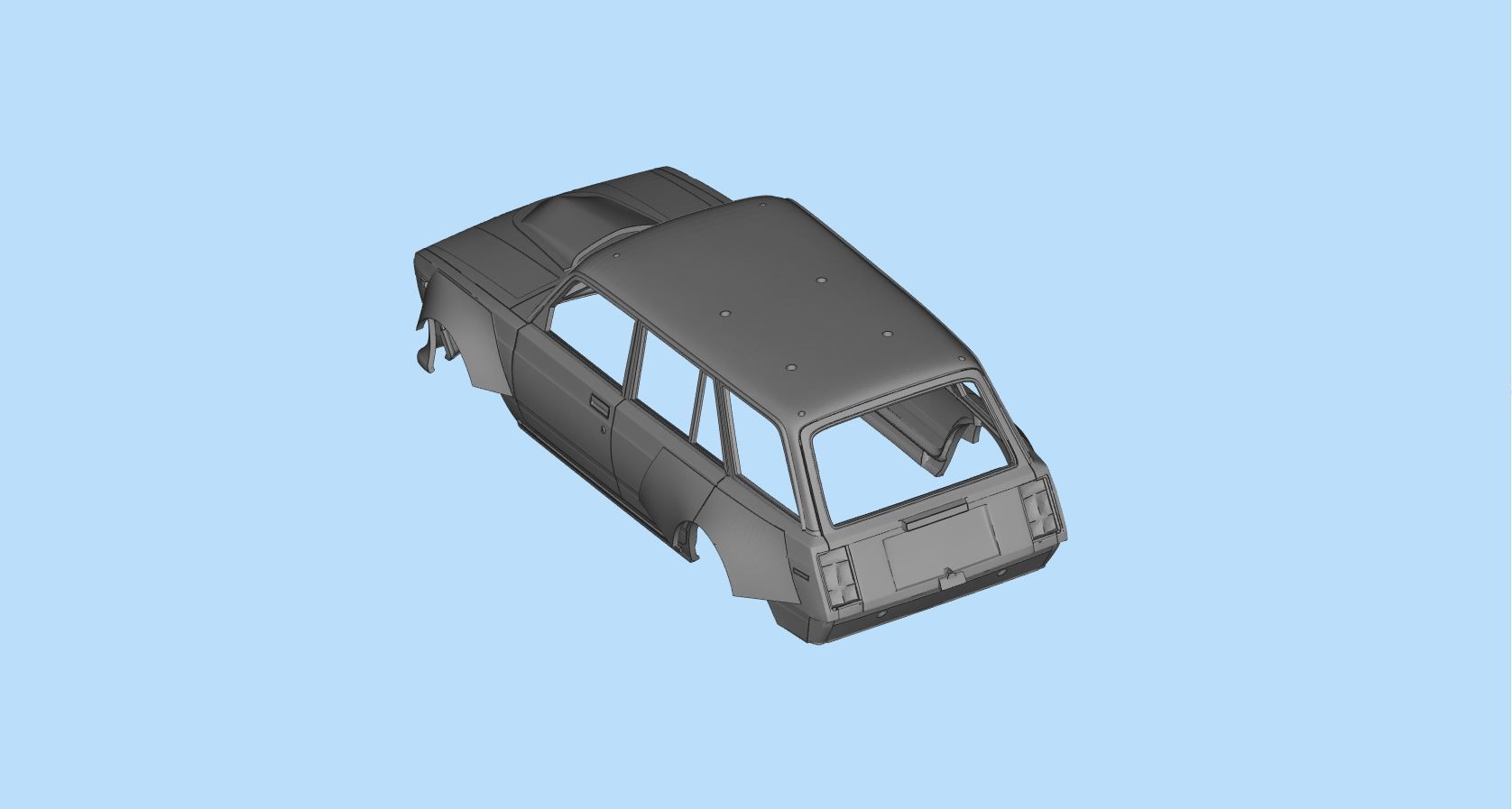 Ghostbusters Ecto Lada Riva Nova Scale Car Model Kit 3D print model_17
