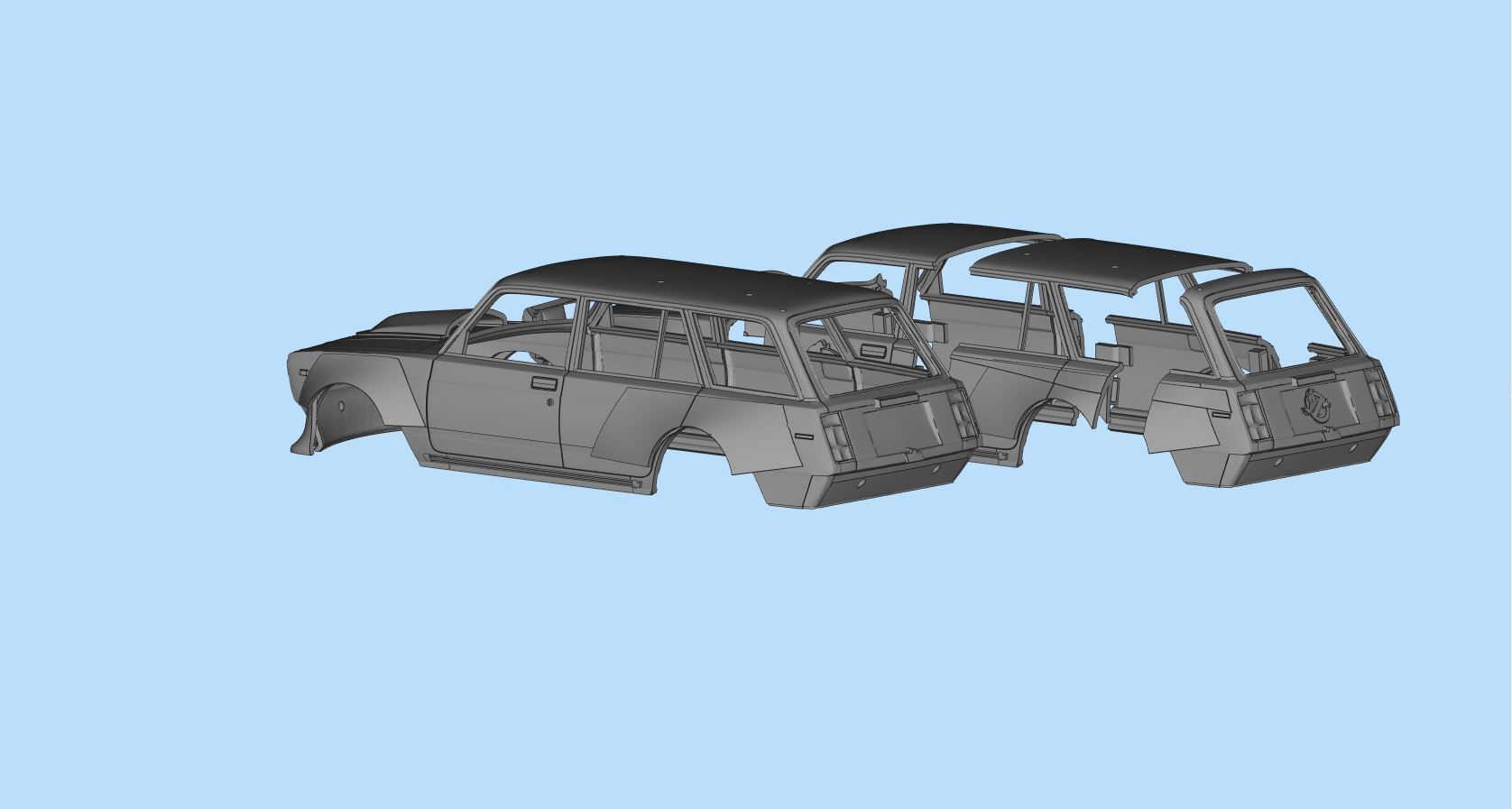 Ghostbusters Ecto Lada Riva Nova Scale Car Model Kit 3D print model_9