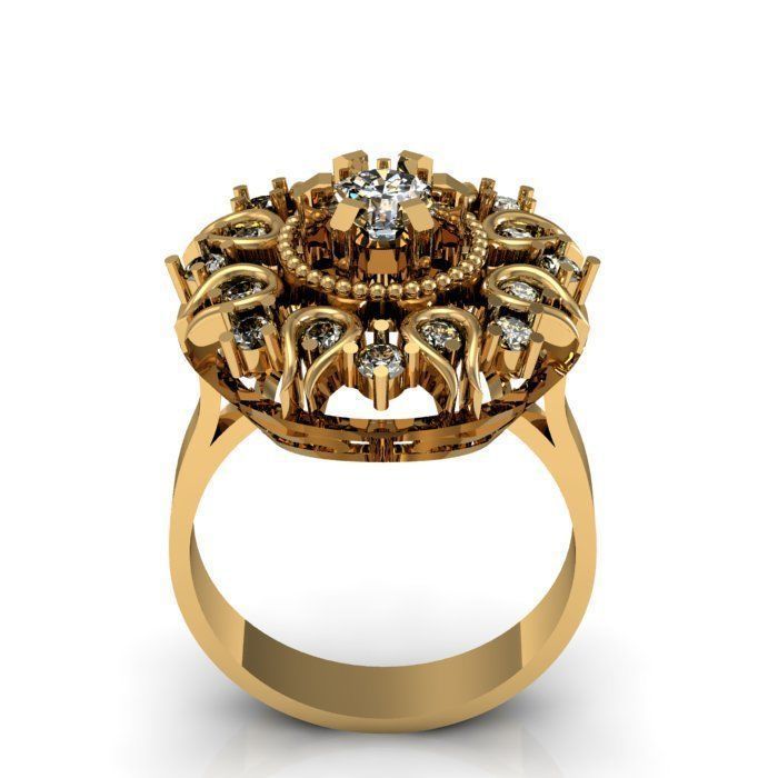 fancy ring 3D print model_2