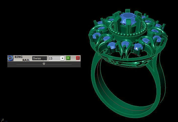 fancy ring 3D print model_7