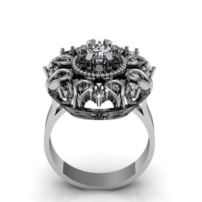 fancy ring 3D print model_3