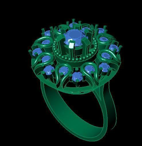 fancy ring 3D print model_4