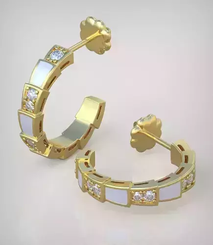 Earring model 0355 3D printable model14