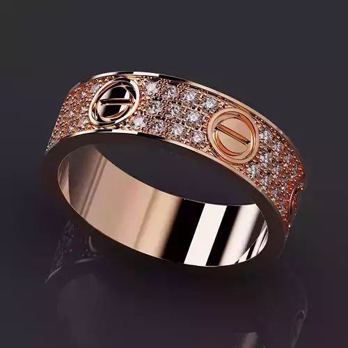 Wedding rings Love Collection All Sizes 06 3D print model
