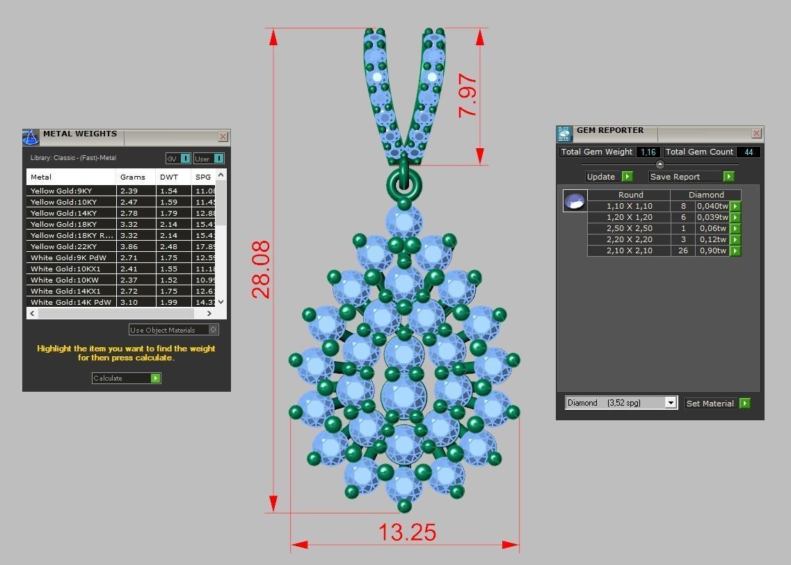 Pendant model 3D 0263 printable model7 3D print model_10