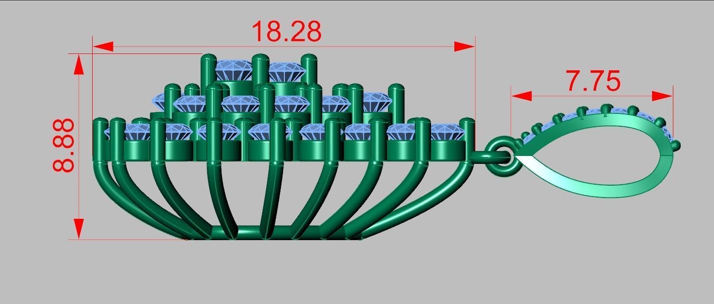 Pendant model 3D 0263 printable model7 3D print model_8