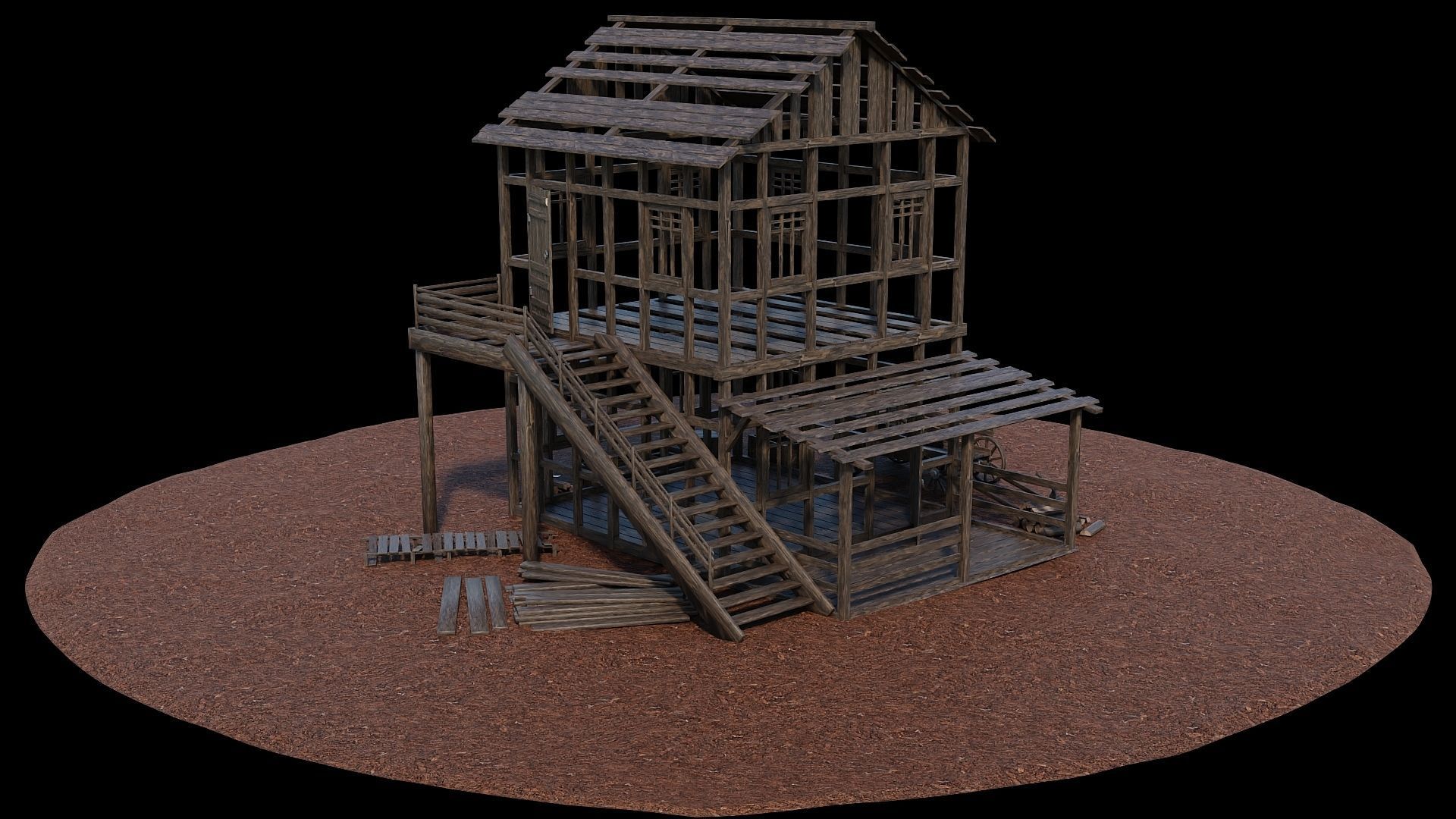 Medieval Village Asset 25- 4K Textures Game Ready Low-poly 3D model_9