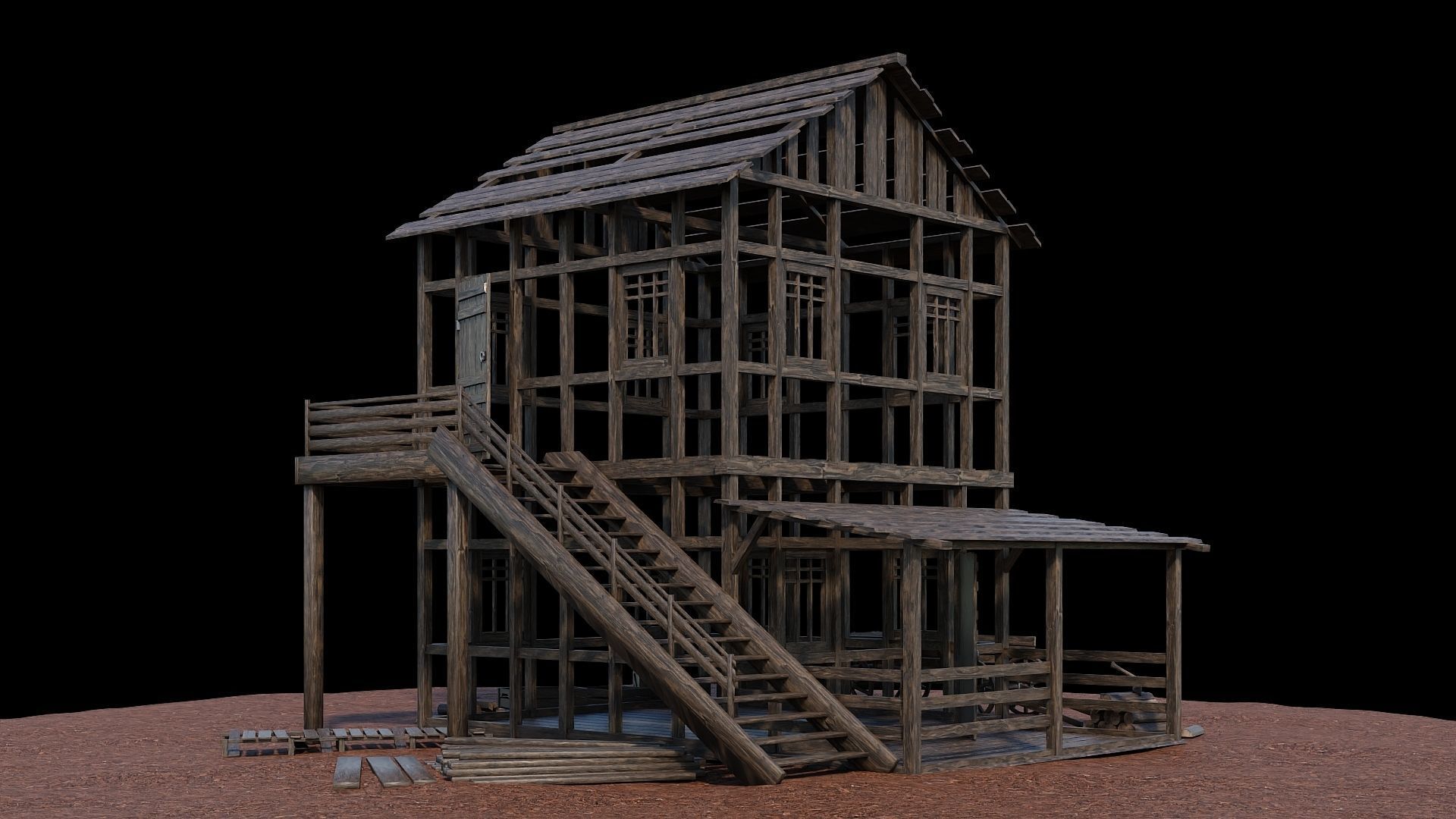 Medieval Village Asset 25- 4K Textures Game Ready Low-poly 3D model_17