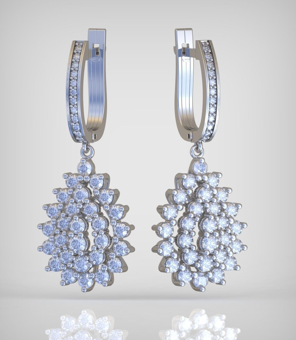 Earring model 0356 3D printable model 3D print model_2