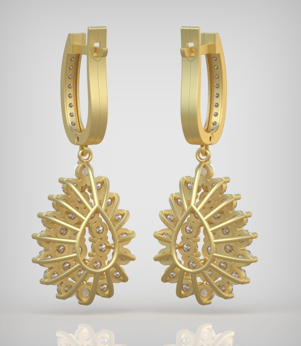 Earring model 0356 3D printable model 3D print model_7