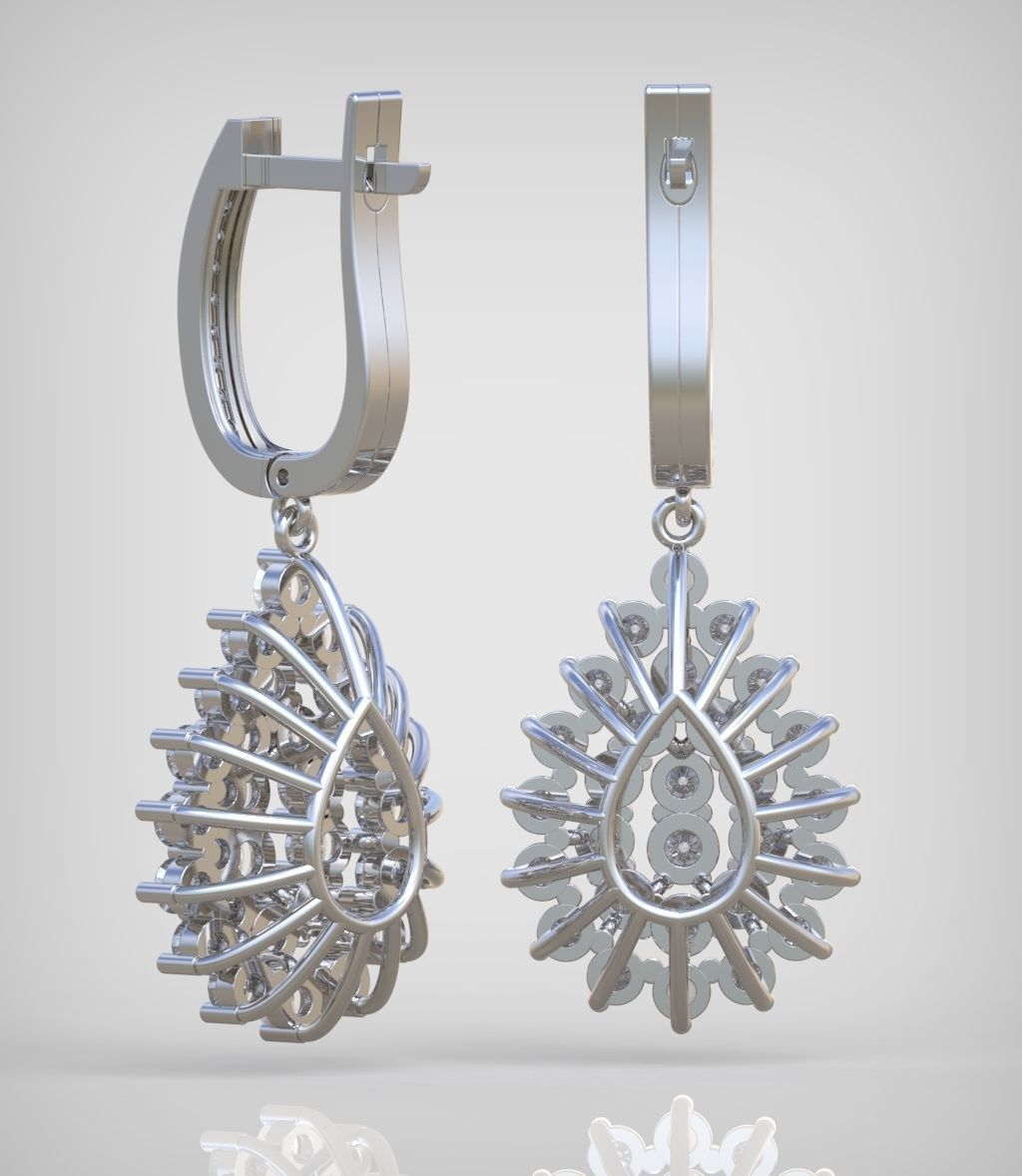Earring model 0356 3D printable model 3D print model_5