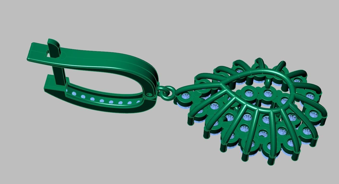 Earring model 0356 3D printable model 3D print model_10