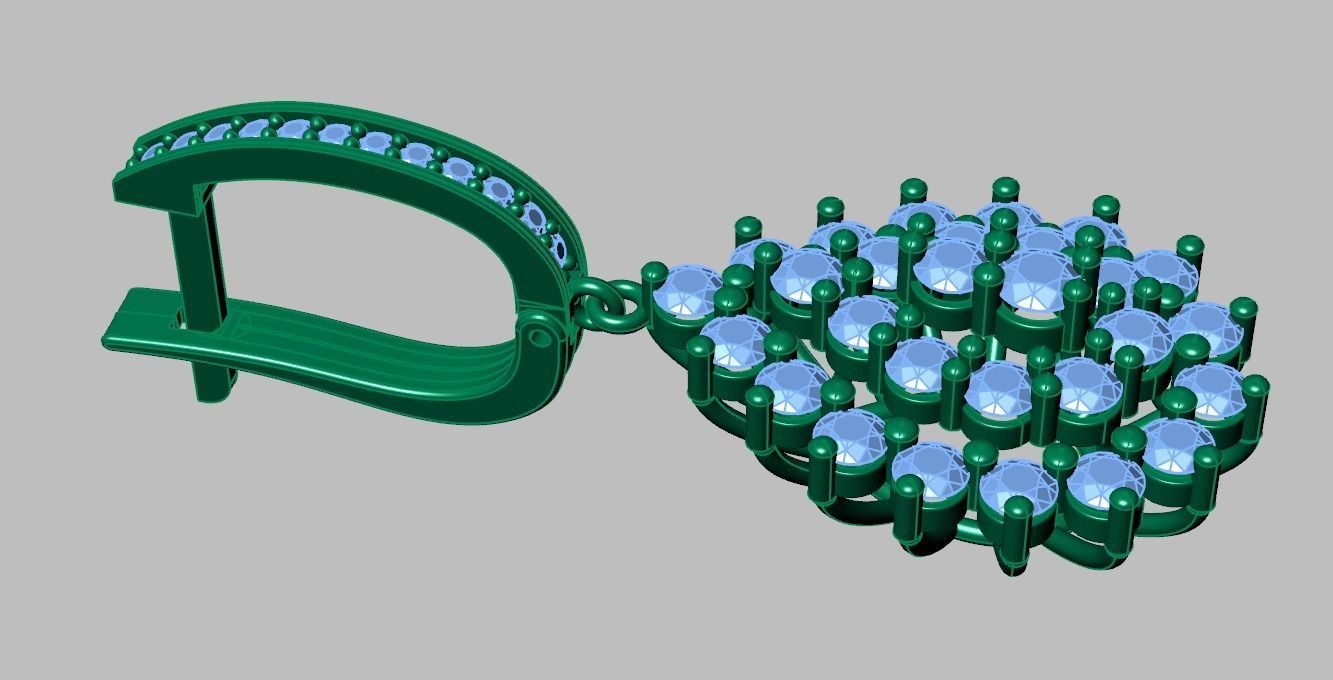 Earring model 0356 3D printable model 3D print model_9