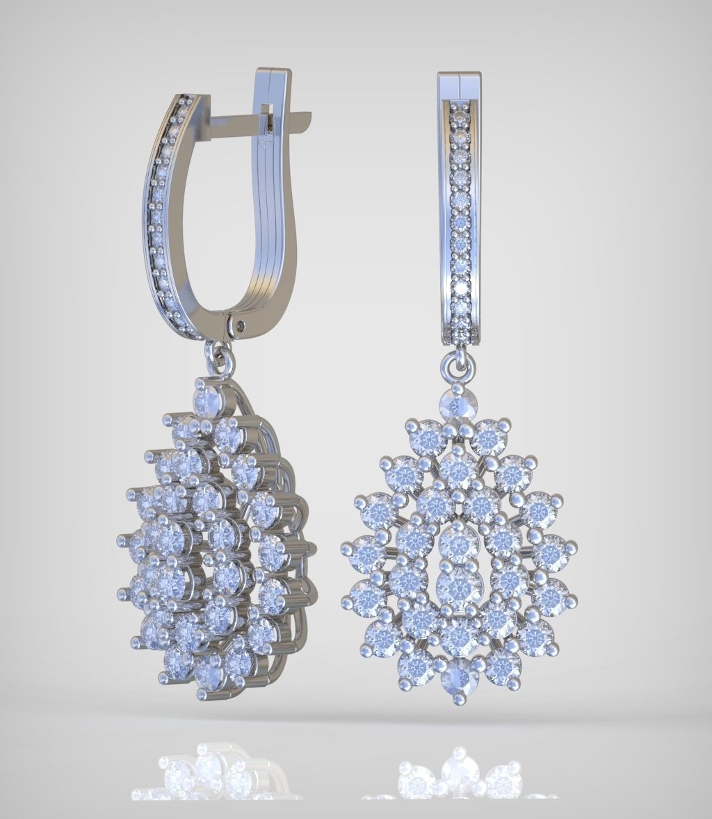 Earring model 0356 3D printable model 3D print model_1