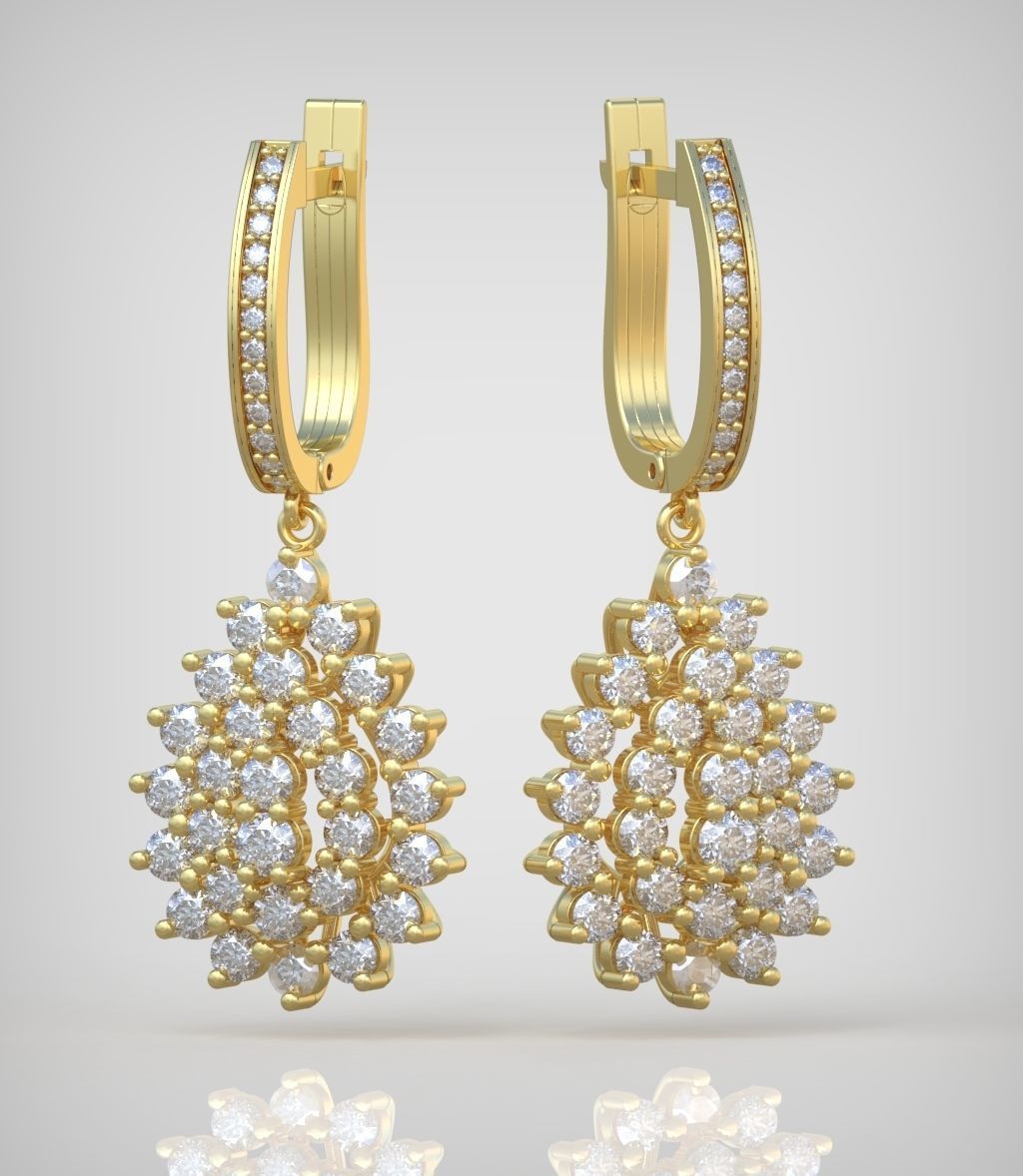 Earring model 0356 3D printable model 3D print model_3