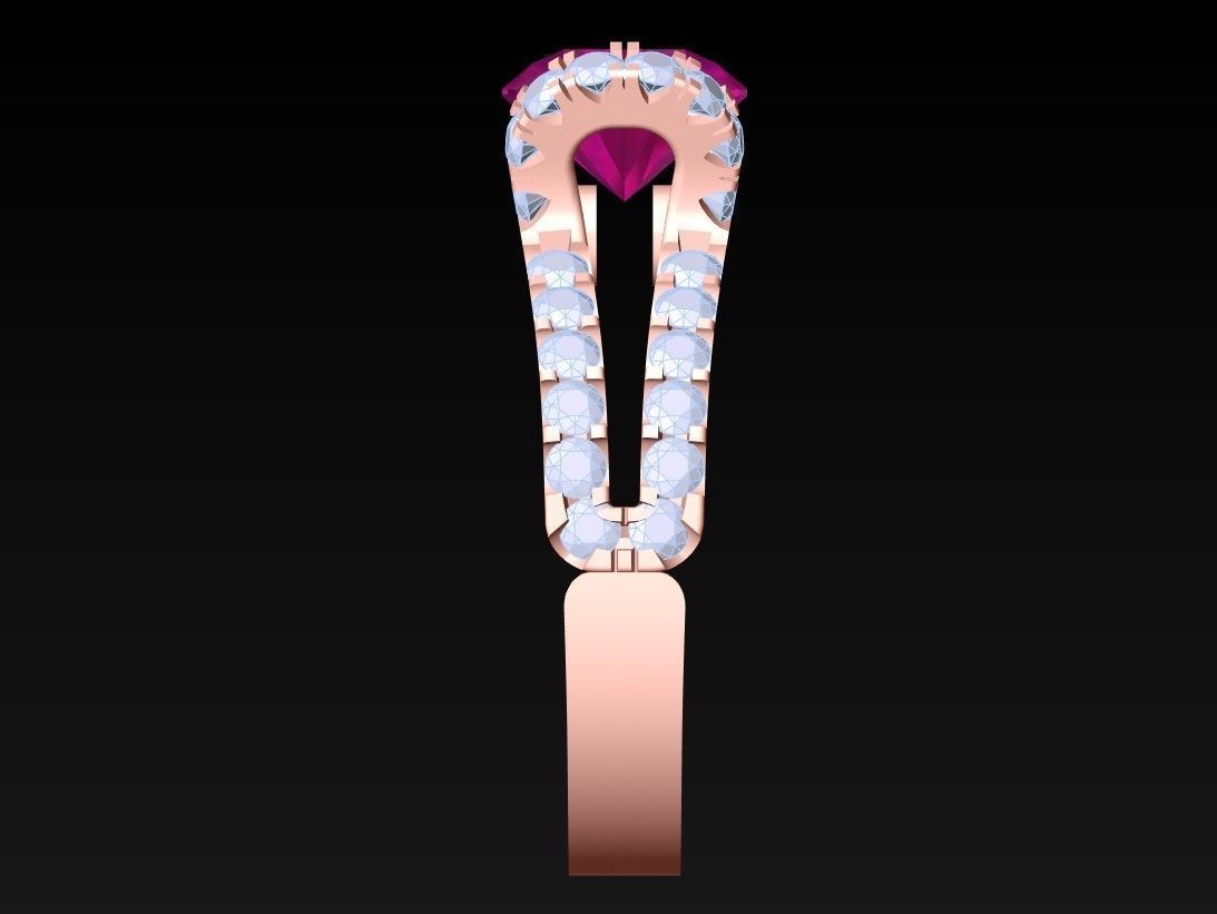 Diamond Ring - Womens Rings - N2390 3D print model_5