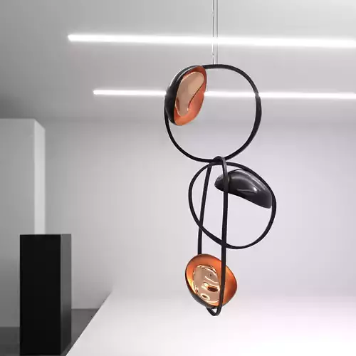 Niamh Barry poised hanging light 3D model