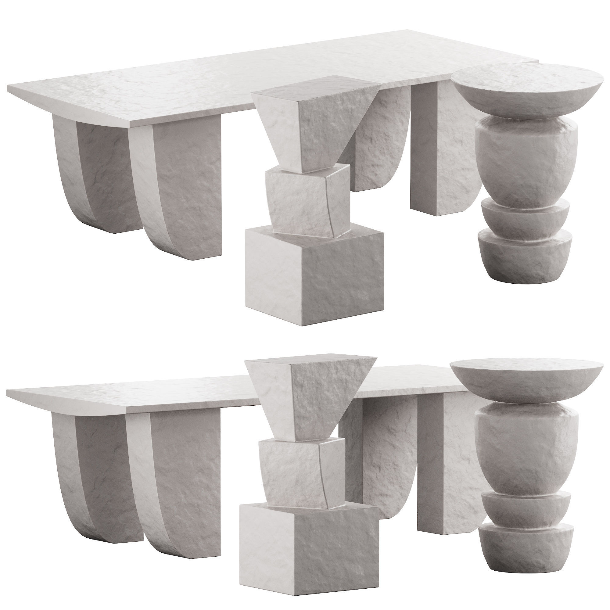 363 Lemieux et Cie Coffee Cocktail tables 02 Diego Stacked Bercy 3D model_4