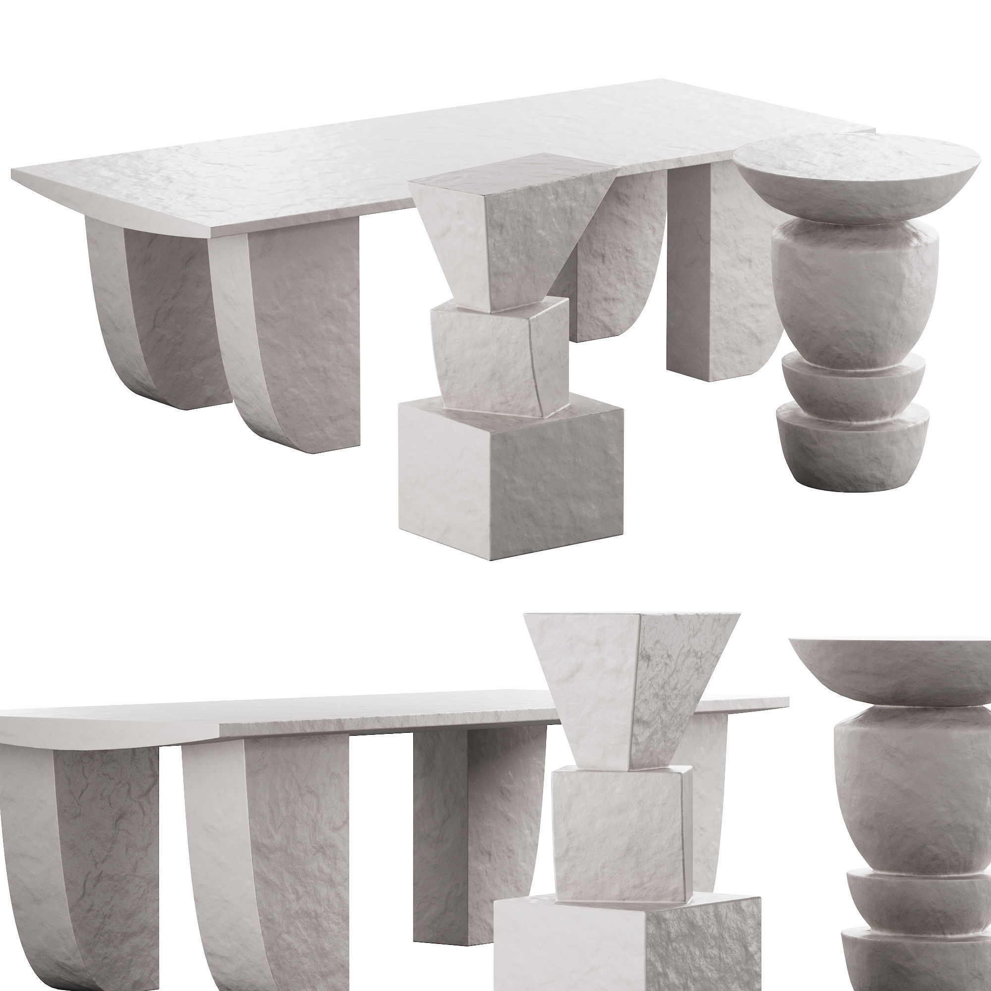 363 Lemieux et Cie Coffee Cocktail tables 02 Diego Stacked Bercy 3D model_5