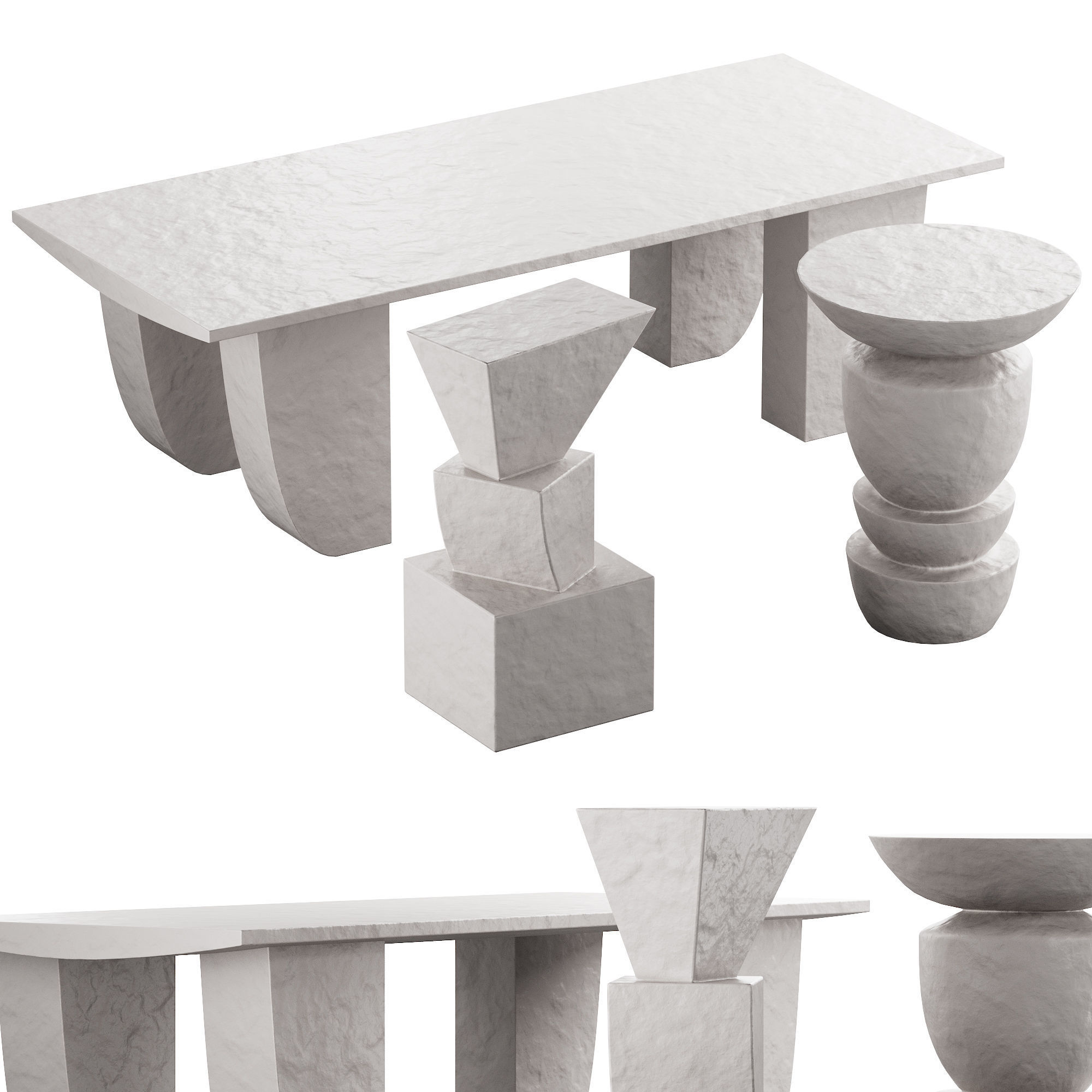 363 Lemieux et Cie Coffee Cocktail tables 02 Diego Stacked Bercy 3D model_1