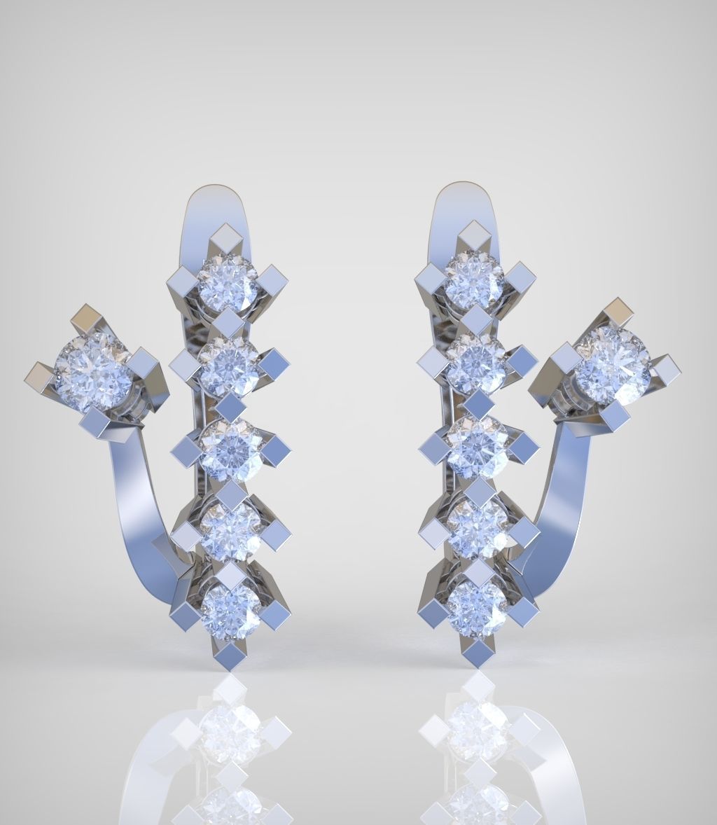Earring model 0357 3D printable model 3D print model_3