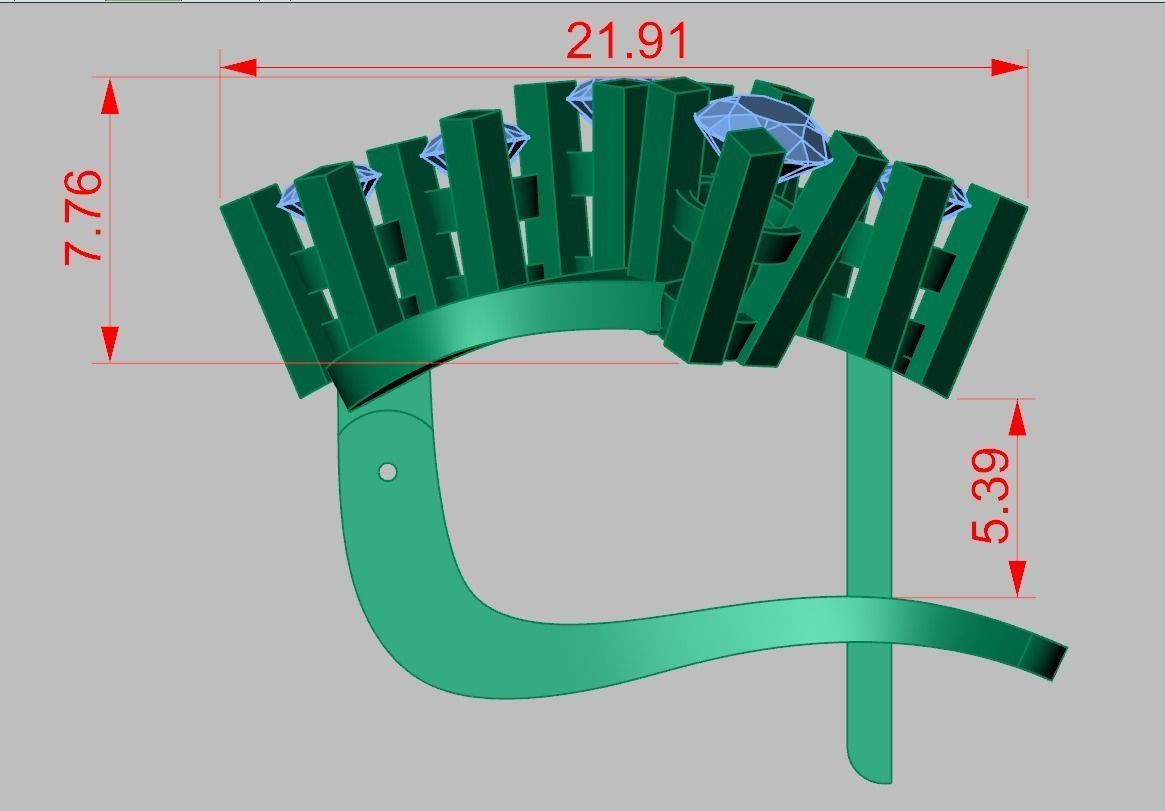 Earring model 0357 3D printable model 3D print model_11