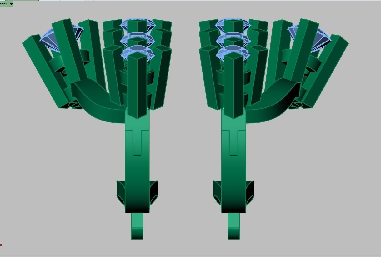 Earring model 0357 3D printable model 3D print model_10