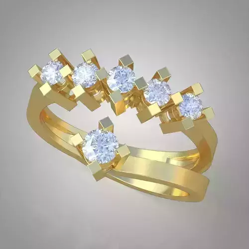 Diamond ring 0599 3D printable model 