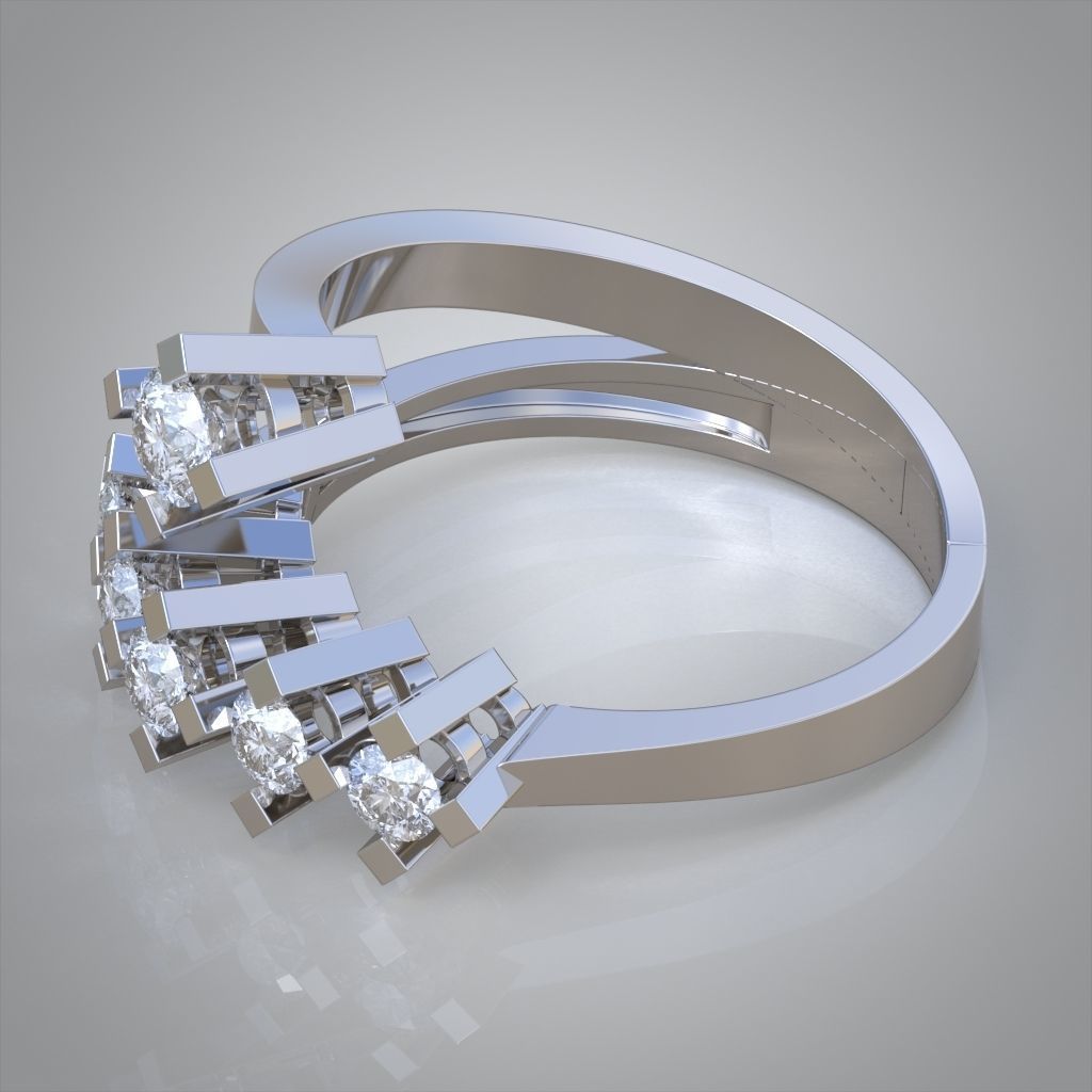 Diamond ring 0599 3D printable model 3D print model_9