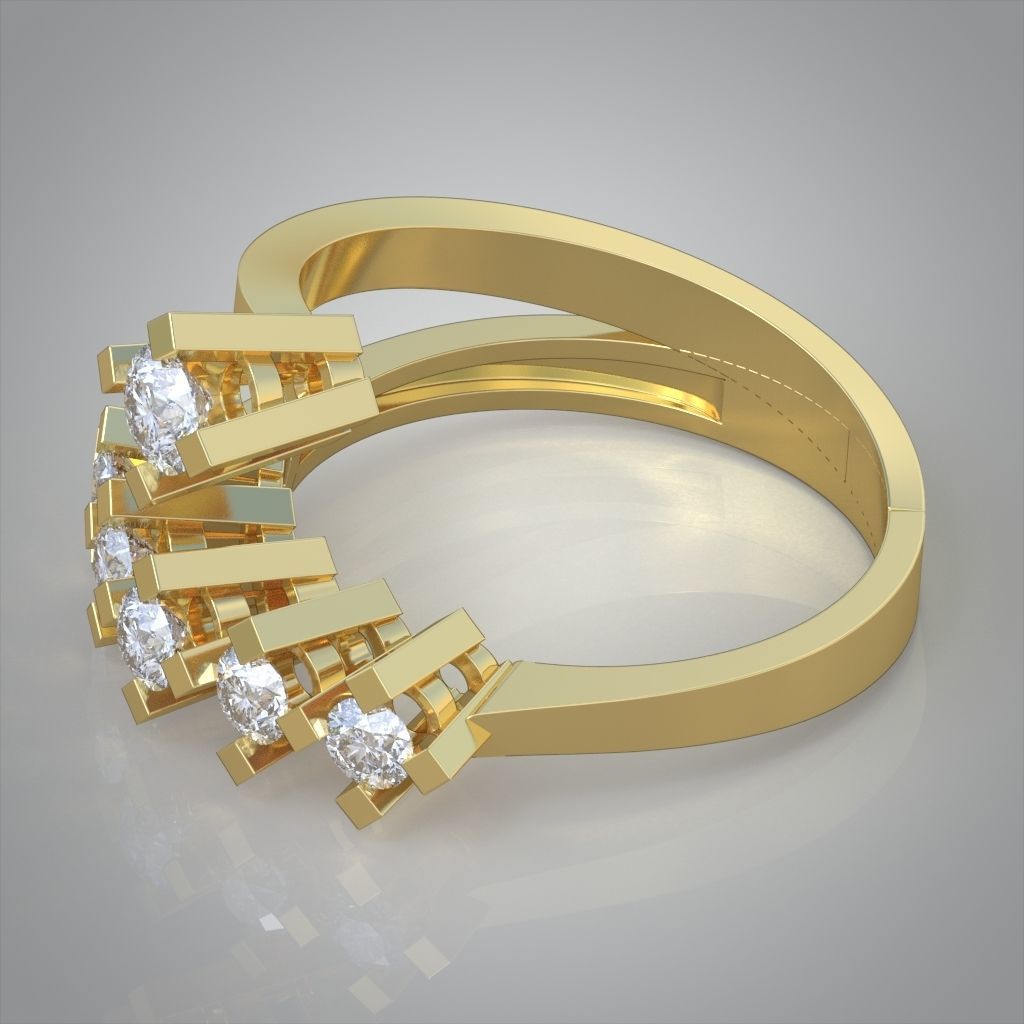 Diamond ring 0599 3D printable model 3D print model_8