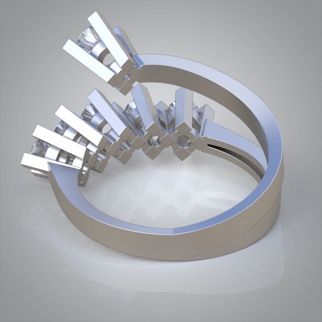 Diamond ring 0599 3D printable model 3D print model_10