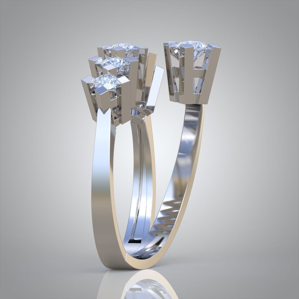 Diamond ring 0599 3D printable model 3D print model_5