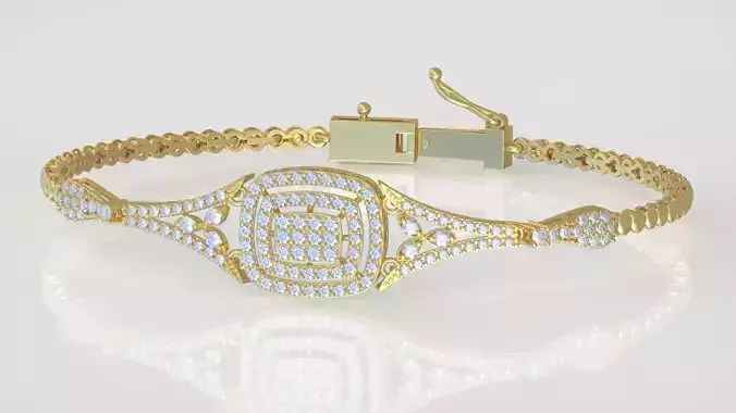 Bracelet model 3D printable model 0048-8- 3D print model
