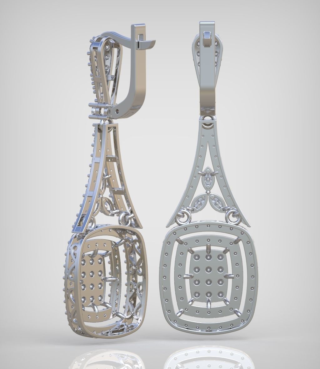 Earring model 0358 3D printable model10 3D print model_5