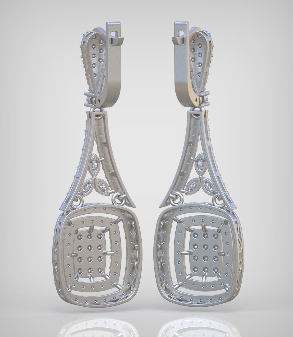 Earring model 0358 3D printable model10 3D print model_6