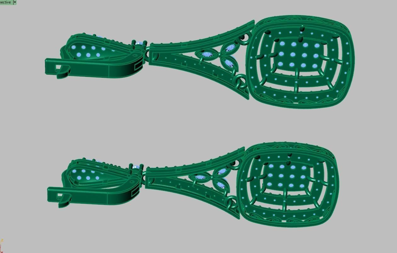 Earring model 0358 3D printable model10 3D print model_10