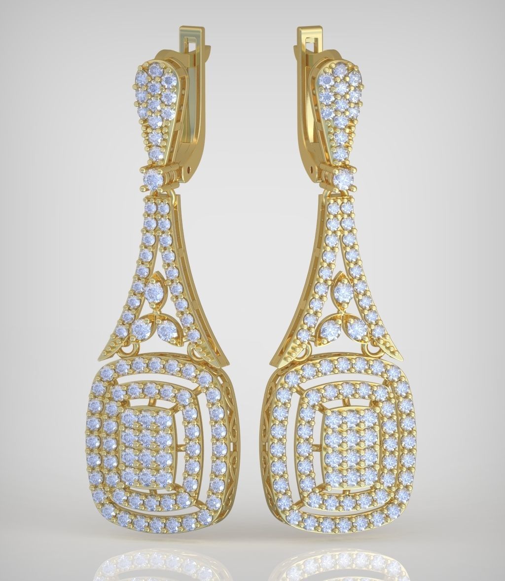 Earring model 0358 3D printable model10 3D print model_3