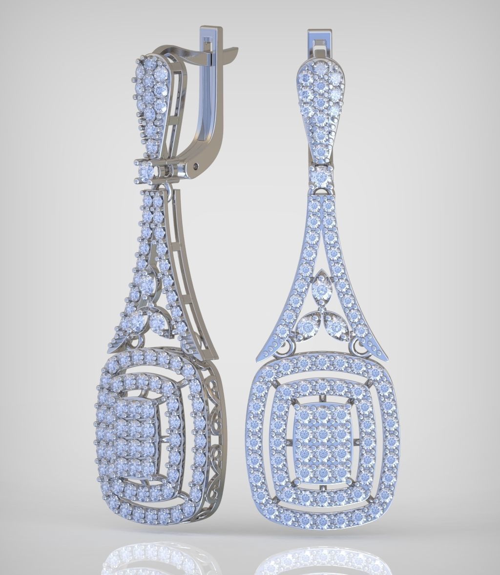 Earring model 0358 3D printable model10 3D print model_1