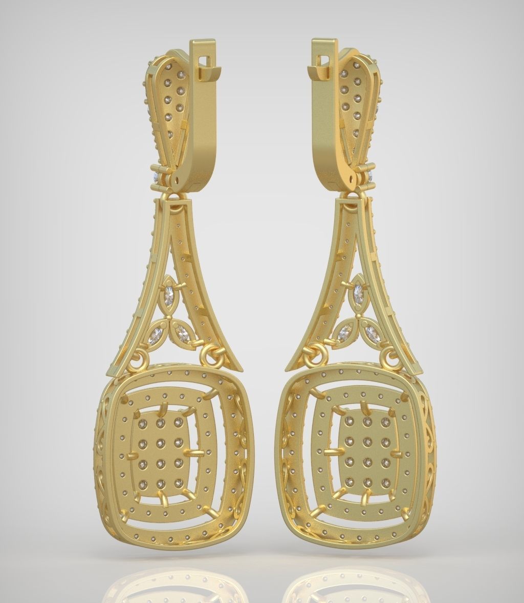 Earring model 0358 3D printable model10 3D print model_7