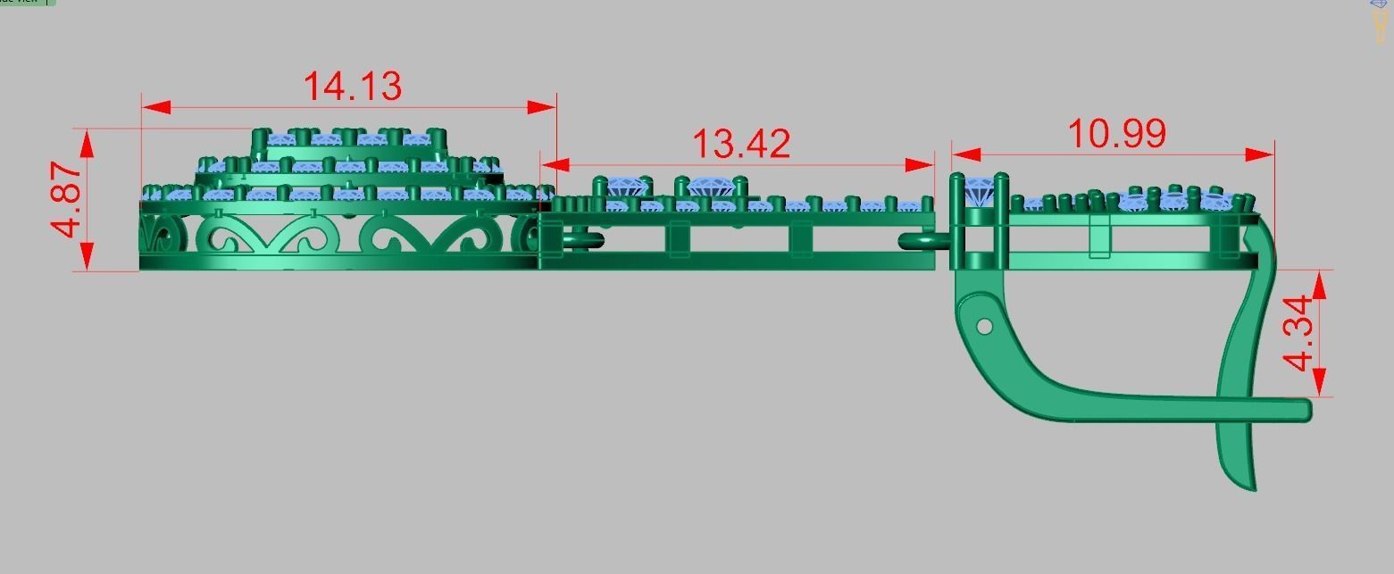Earring model 0358 3D printable model10 3D print model_8