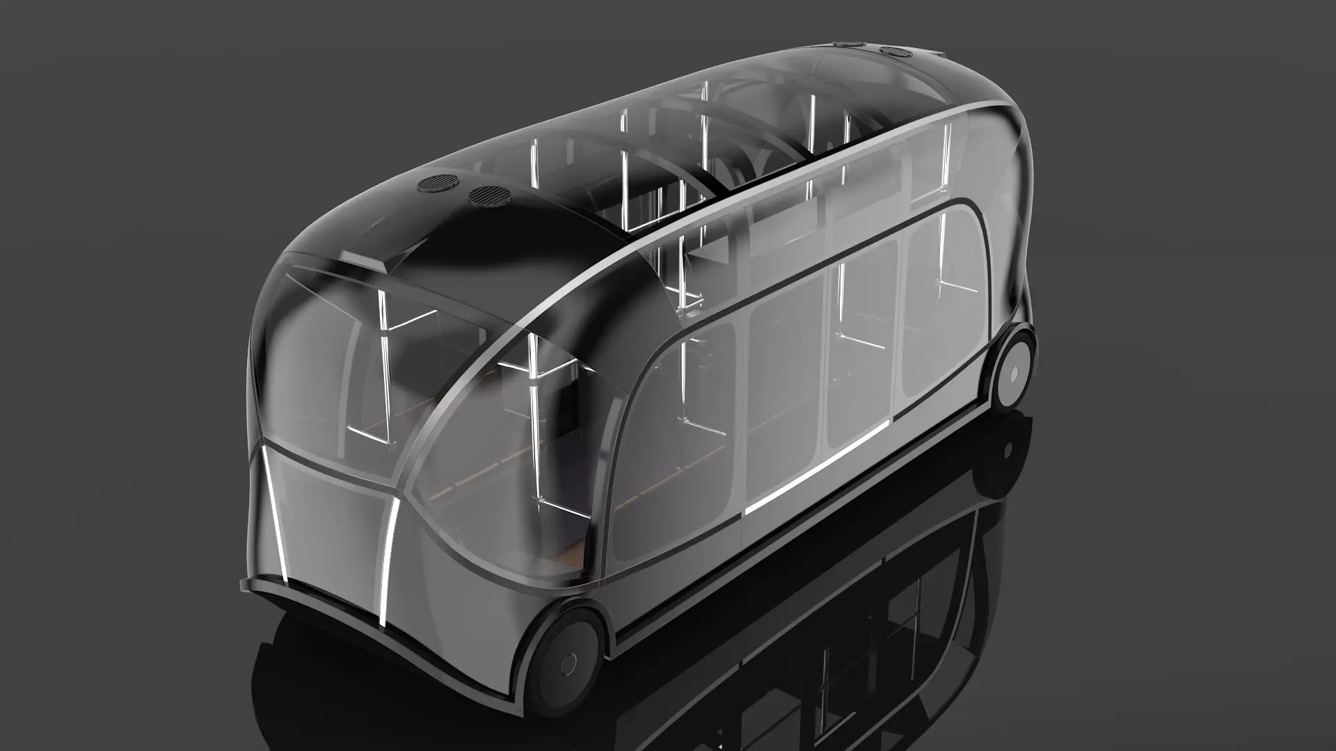 Self-driving city bus concept Orangery 3D model_0