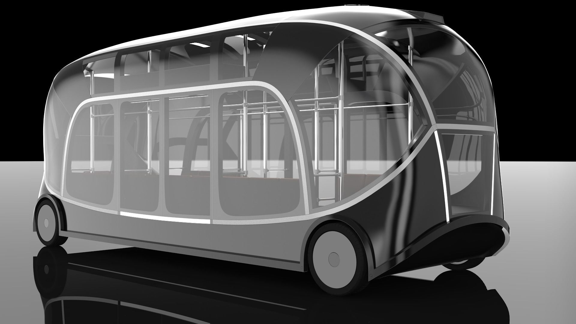 Self-driving city bus concept Orangery 3D model_1